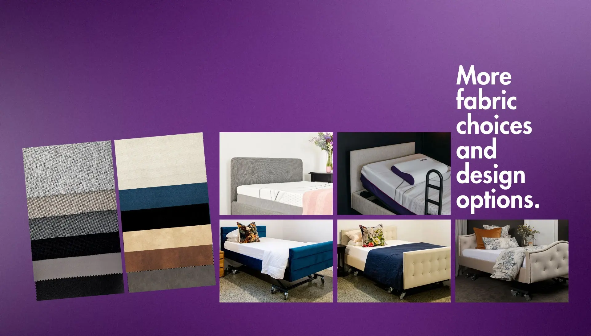 Icare bed range options, headboards, footboards